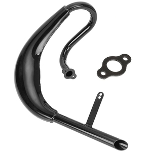 HIAORS Performance tube de chambre d'extension du silencieux d'échappement pour 2 temps 50cc 66cc 80cc moteur moteur à gaz vélo noir - Product Image 1