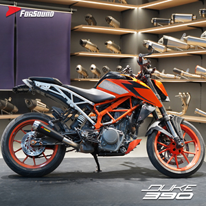 Forsound Precio de Fábrica al por Mayor KTM Duke390 RC390 Estilo Arrows Silenciador de Escape de Competición Negro de Acero Inoxidable 2018 <span class=keywords><strong>2021</strong></span> - Product Image 2