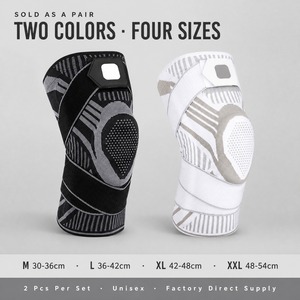 Genouillères de course à compression élastique avec coussinet en gel et support à ressort pour la prévention des blessures à la LCA et à la LCM - Product Image 1