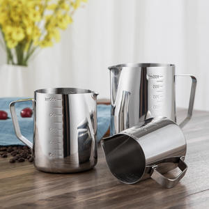 <span class=keywords><strong>Cafetière</strong></span> <span class=keywords><strong>Barista</strong></span> Argent Mesure En Acier Inoxydable <span class=keywords><strong>Latte</strong></span> Art Mousser Pichet À Café Pichet À Lait Avec Échelle - Product Image 6