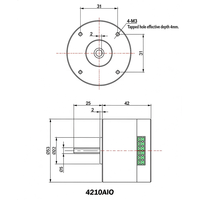 Moteur servo DC sans balais 4210AIO 24V 35W 0.33Nm avec encodeur absolu multi-tours CAN pour systèmes d'équipement de contrôle de mouvement de joint de robot