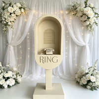 Cabine téléphonique décorative avec enregistrement vocal pour mariage, support de livre d'or audio