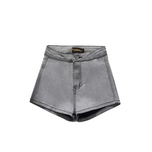 2026 Women's Summer Casual Denim Shorts Elastic High Waist Solid Color <b>Hip</b> Lift Sexy Straight Fit Jean Shorts - Product Image 6