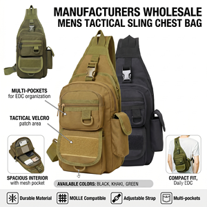 Manufacturer Wholesale Mens Tactical Shoulder Crossbody <b>Chest</b> Bag EDC Compact Tactical Sling Bag for Men - Product Image 1