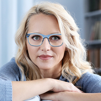 Lunettes de lecture anti-lumière bleue unisexes en acétate, style œil de chat, pour usage extérieur