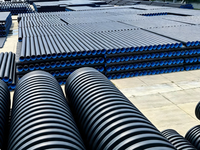Tuyau en plastique corrugué à double paroi HDPE SN8 pour drainage des eaux usées municipales souterraines