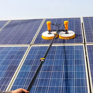太阳能电池板清洁工具设备双头太阳能电池板清洁刷太阳能清洁刷，清洁刷太阳能 //