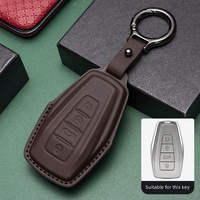 Étui à clés haut de gamme en cuir véritable, fabriqué en cuir de vachette pleine fleur pour Geely Emgrand Xingyue L Boyue Xingrui Binyue Binrui Vision X6