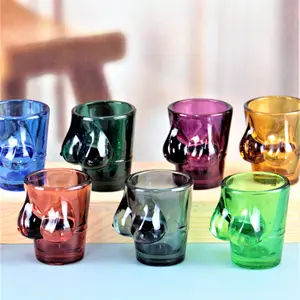 Custom personalized sexy bikini shot glasses colored shot glass with vodka crystal glasses