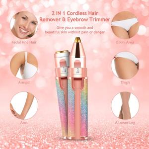 Portable Rechargeable Double Fonction Rasoir Tondeuse À Sourcils Produit De Beauté Et De Soins Personnels Électrique Indolore avec Charge USB - Product Image 2