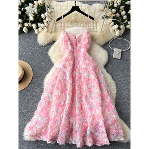 Z-1307 Vestido de <span class=keywords><strong>Verano</strong></span> 2026 al por Mayor, Nuevo, Elegante, Casual, con Flores, sin Mangas, para Mujer - Product Image 5