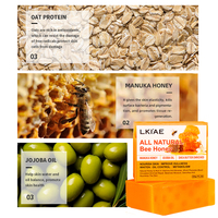 Savon bio luxueux au beurre de karité et au miel pour le visage et le corps, rajeunissant, minimisant les pores et éclaircissant, pour femmes (vente en gros)