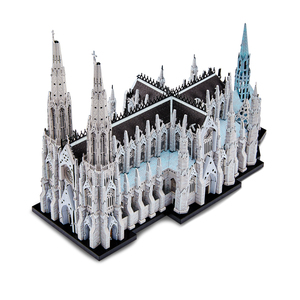Kit de modèle de la cathédrale de Saint-Patrick <span class=keywords><strong>Piececool</strong></span>, modèle en métal artisanal, puzzle en métal <span class=keywords><strong>3D</strong></span>, cadeau de Noël pour adultes - Product Image 4