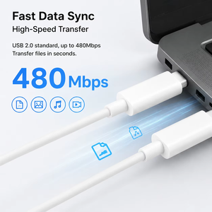 2M Type-C to Type-C <b>Cable</b> Fast Charging Data Sync PD 480Mbps Universal Compatibility Tangle Free Durable Design - Product Image 2