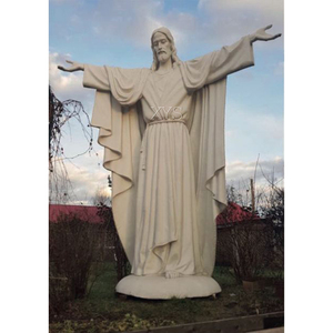 Custom White Marble Jesus <b>Religious</b> Hand-Carved for Church Garden Memorial Use White Marble Sculpture of Jesus Crucifixion <b>Statu</b> - Product Image 1
