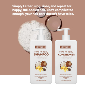 Champú <span class=keywords><strong>de</strong></span> <span class=keywords><strong>coco</strong></span> <span class=keywords><strong>de</strong></span> vainilla, fórmula nutritiva y calmante, juego para el cuidado del cabello para cuero cabelludo estresado, cabello suave sedoso y protección antioxidante - Product Image 5