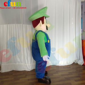 Efun-Costume de mascotte de personnage de dessin animé personnalisé, 1 quantité minimale de commande, costume de mascotte de <span class=keywords><strong>Mario</strong></span> <span class=keywords><strong>Luigi</strong></span> pour événement de vacances - Product Image 5