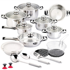 SWISS 고품질 22pcs 스테인레스 스틸 조리기구 세트 넓은 가장자리 조리기구 MSF-3660 - Product Image 6