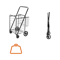 Chariot de courses pliable multifonctionnel en acier inoxydable personnalisable OEM ODM avec roues pivotantes à 360 degrés