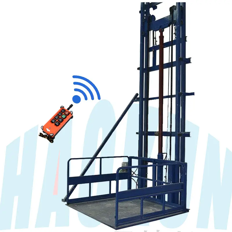 HAOKUN High Quality Mini cargo lift, hydraulic cargo lifts elevator warehouse steel frame goods lift platform