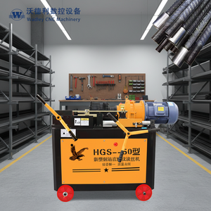 เครื่องรีดเหล็กเส้นแบบมอเตอร์ 7.5 กิโลวัตต์ 380 โวลต์ 49-62 รอบ/นาที กำลังการผลิตสำหรับการรีดเกลียวเหล็กเส้น - Product Image 1