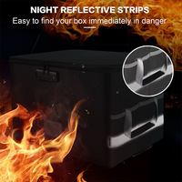 Boîte de rangement ignifuge grande capacité la plus vendue avec fermeture éclair et bandes réfléchissantes, caractéristiques de prévention incendie et hydrophobes