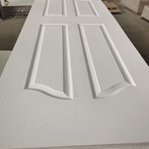 Hoja de piel de Puerta de Hierro de acero y aluminio de diseño moderno Materiales de puerta en relieve con estándar de emisión de formaldehído <span class=keywords><strong>MDF</strong></span> E1 liso - Product Image 6