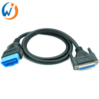 Cable Profesional Personalizado de Alta Calidad Universal OBD2 Macho de 16 Pines OBD II a DB25 DSUB Hembra de 25 Pines para Diagnóstico de Automóviles