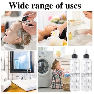 Botella Transparente de PET con Gotero Medidor, Tapa de Rosca, Envase Cilíndrico para Aceite Esencial y Tinta de Tatuaje - Product Image 2