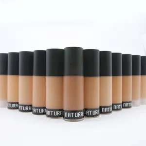 Customized 69 Color Vendor Full Coverage Matte Waterproof Vegan Foundation Wholesale Makeup Private Label Liquid Foundation