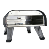 Four à pizza au gaz extérieur en acier inoxydable résistant aux hautes températures de luxe Pierre en cordiérite pour barbecue Voyage Camping Compact