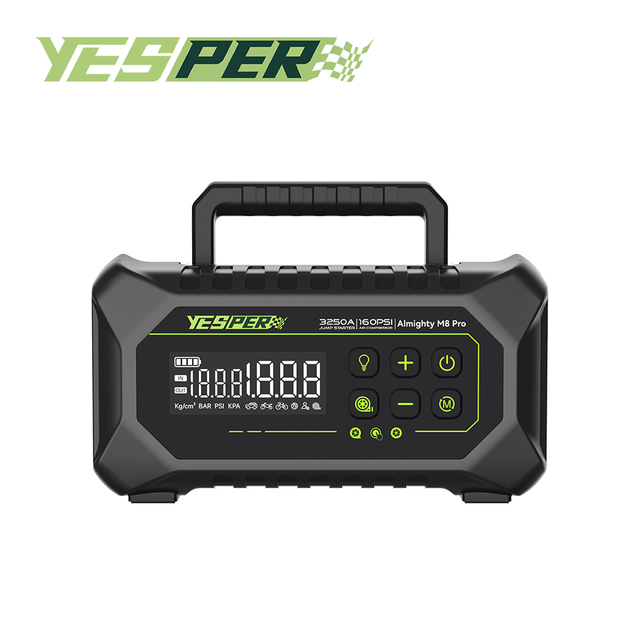 Yesper M8 Pro Multifunction Jump Starter 12V 24000mAh All in One Car Jump Starter with Air Compressor Blower Function