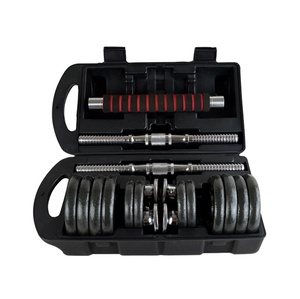 Ensemble d'haltères et de barres de musculation réglables 50 kg en fonte et caoutchouc, avec logo personnalisé, unisexe, pour entraînement complet du corps, étanche et durable - Product Image 3