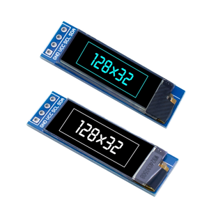 Driver IC 0.91 inci mikro 128x32 SSD1306 4 lubang Pin I2C IIC modul layar Display Oled biru putih dengan papan pengontrol PCB - Product Image 1