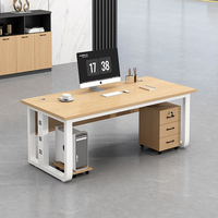 Table de travail en bois personnalisée simple de haute qualité Table de mobilier de bureau bureau de direction avec huche