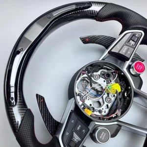 Volante Deportivo de Fibra de Carbono con LED para <span class=keywords><strong>Audi</strong></span> B9 A4l A5 A3 A4 S5 A6L A8 Q8 SQ8 S3 S4 RS3 RS5 RS7 RS6 - Product Image 6