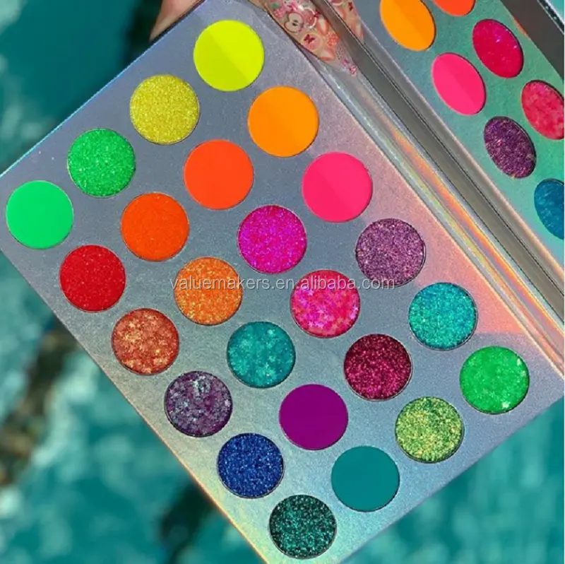 Nuovo Crudeltà trasporto Vegan eyeshadow palette no brand 24 colori dell'ombretto di colore al neon dell'ombretto di trucco cosmetico