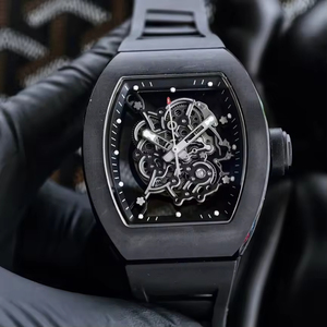2026 Bestselling Tonneau RM055 Fully Automatic Mechanical Skeleton Black Ceramic <b>Rubber</b> Men's Casual Sports <b>Watch</b> - Product Image 2