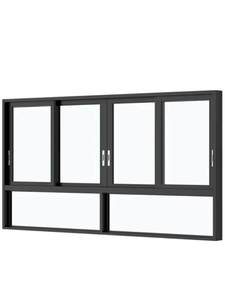 Finestra Scorrevole in Alluminio a 6 Binari <span class=keywords><strong>Serie</strong></span> Ultra Sottile, Design Postmoderno, Isolamento Acustico, Vetro Cavo, Direttamente dalla Fabbrica - Product Image 1