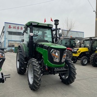 Mini tracteur agricole 4x4 de 70 ch, 80 ch, 90 ch avec cabine pour petit jardin, moteur agricole avec chargeur frontal