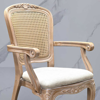 Chaise de salle à manger américaine STG en PP, style rétro, pour restaurant, café français, Windsor, hôtel, avec accoudoirs, pour banquet