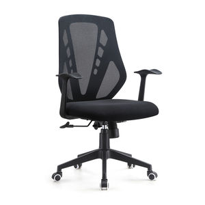 Meilleure vente Chaise de bureau au design contemporain, pivotante en maille à mi-dossier noir avec fonction de levage Matériau en tissu - Product Image 1