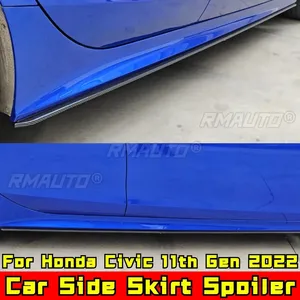 สเกิร์ตข้างรถยนต์ Civic ลายคาร์บอนไฟเบอร์ สไตล์สปอร์ต สำหรับ Honda Civic รุ่นที่ 11 ปี 2022 อุปกรณ์ตกแต่งรถยนต์ - Product Image 2