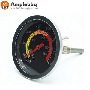 Thermomètre de four bimétallique étanche en acier inoxydable avec accessoires de jauge de température de barbecue à grand cadran pour four à couvercle de gril Kamado - Product Image 3