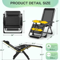 Chaise longue pliable pour personnes âgées, table de camping et ensemble d'événements, chaise de jardin portable