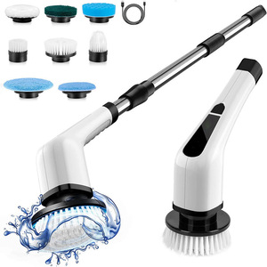 Wireless Electric Cleaning <b>Brush</b> Long Handle Telescopic Nylon Bristles For Household <b>Floor</b> Bathroom Cleaning - Product Image 1