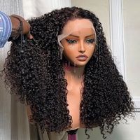 Perruque Lace Front Bob Courte Bouclée Pixie en Cheveux Humains, Densité 200, Cheveux Humains Bouclés Ondulés Effet Mouillé, 16 Pouces, Marron pour Femmes