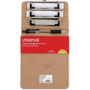 UNV05561 Portapapeles Universal de Cartón Duro Marrón de 1/2 Pulgada con Clip, Paquete de 6 Unidades para Hojas de 5 x 8 Pulgadas - Product Image 2