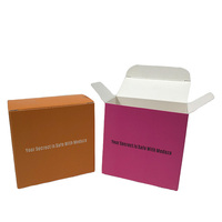 Vente en gros Petite boîte d'emballage de poudre feuilletée Boîtes de papier d'art rose Emballage plat pour cosmétique Soins de la peau personnalisés Boîte d'extrémité Tuck Logo UV mat