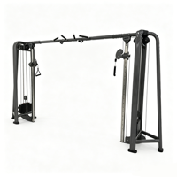 Máquina de Poleas Cruzadas Comercial de Alta Resistencia con Doble Ajuste, Entrenador Funcional con Pesas de Acero de 80 kg, Multi-Gimnasio